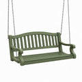 Balancelle de jardin 152 x 65 x 60 cm en bois vert classique à suspendre