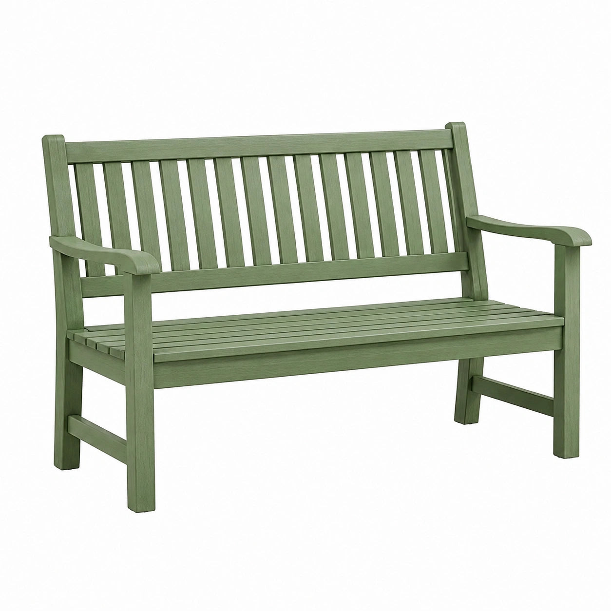 Banc de jardin 120 x 60 x 90 cm en bois vert avec accoudoirs